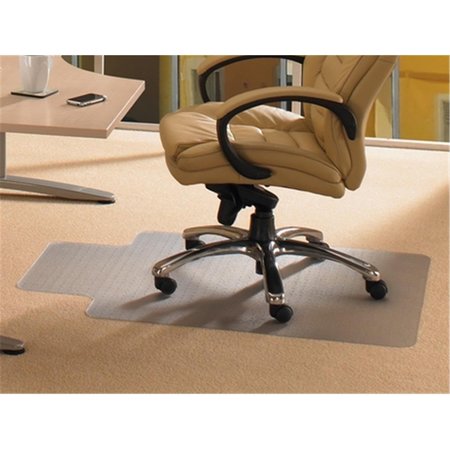 FLOORTEX Floortex Cleartex 11341526LV Advantagemat Pvc Rectangular Lipped Chair Mat For Standard Pile Carpets 0.38 In.; Clear 45 X 53 In. 11341526LV